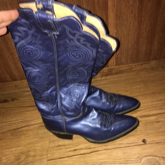 Justin Boots Shoes - Navy Justin Boots